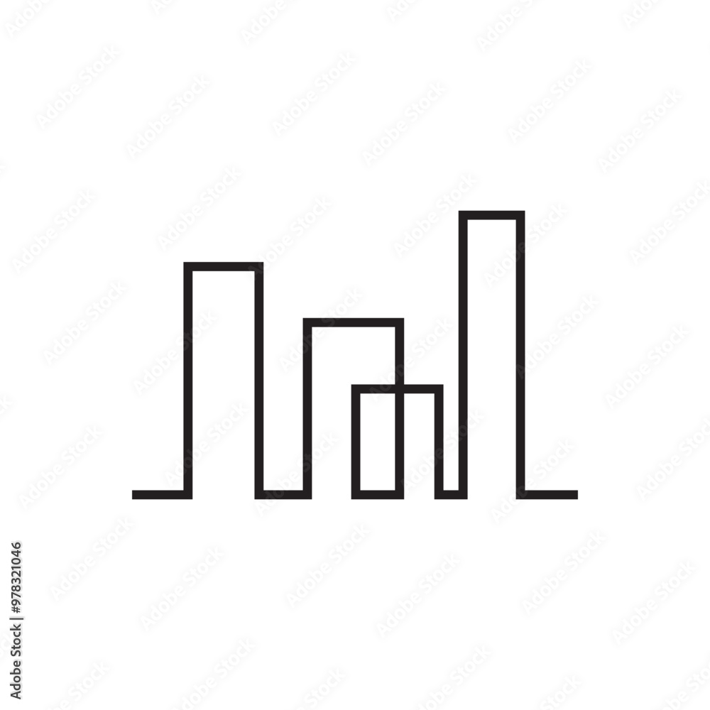Modern City skyline vector icon background Modern City skyline vector icon background