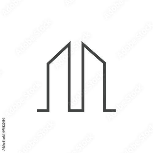 Modern City skyline vector icon background