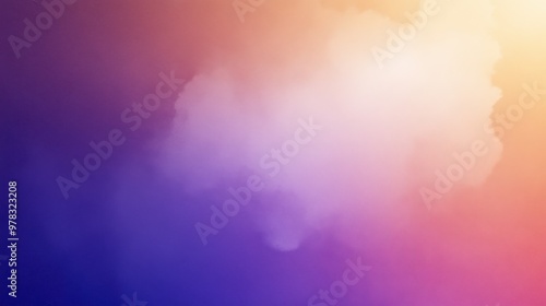 A dreamy, atmospheric gradient background blending pastel shades of lavender purple and soft peach, digital illustration, colorful abstract art, minimalist aesthetic, serene mood