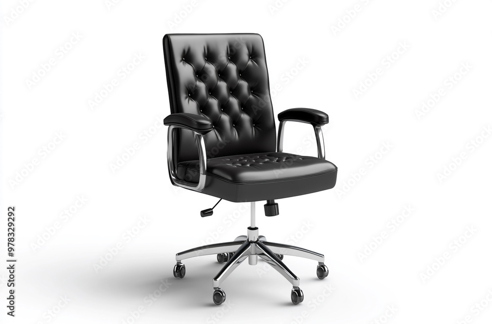 Fototapeta premium executive office chair with armrests and casters