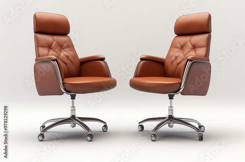 executive office chair with armrests and casters