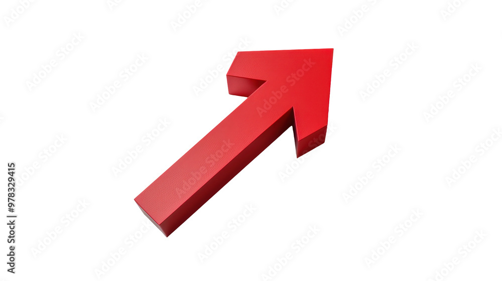 A three-dimensional red arrow pointing upwards, symbolizing progress or direction. A three-dimensional red arrow pointing upwards, symbolizing progress or direction.