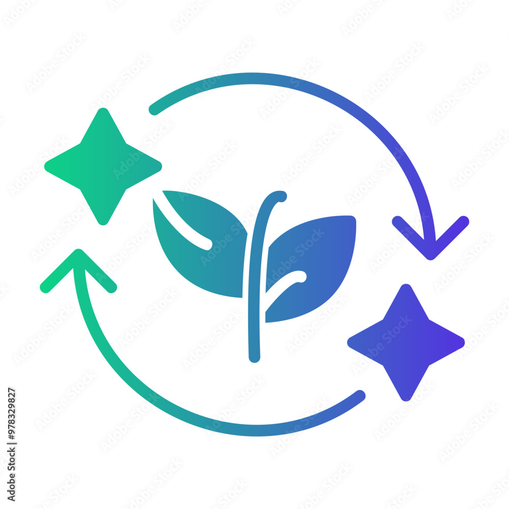 Obraz premium renewable Gradient icon