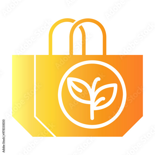 eco bag Gradient icon