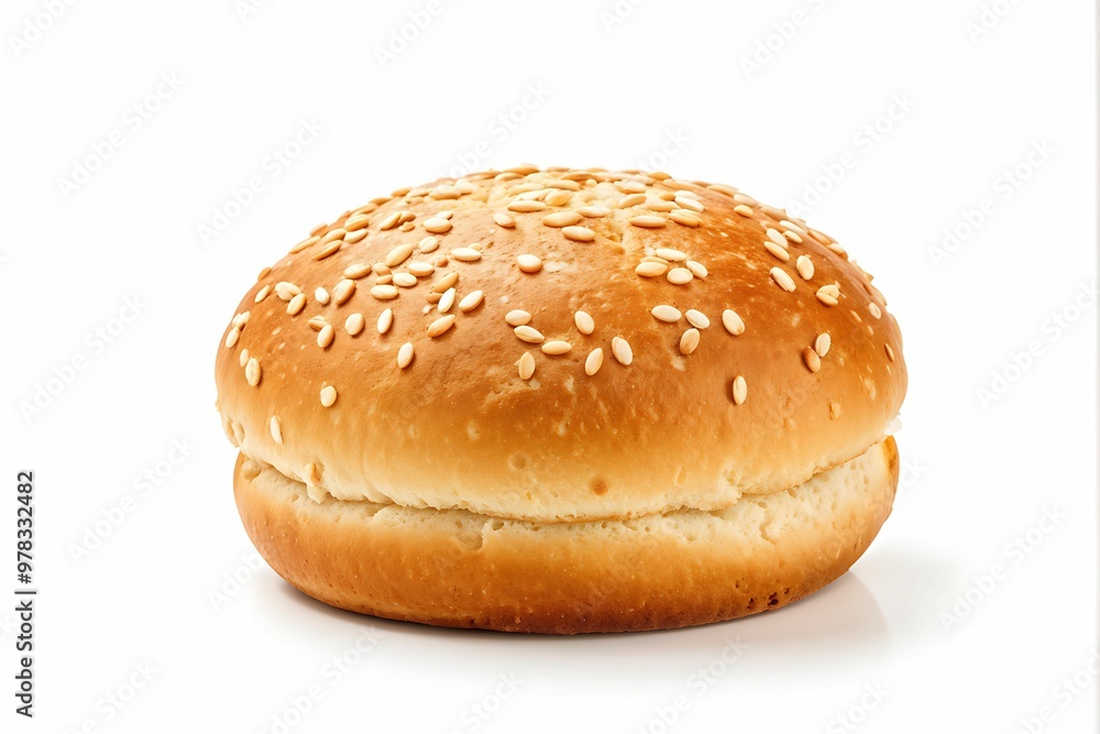 A Sesame Seed Topped Hamburger Bun A Sesame Seed Topped Hamburger Bun