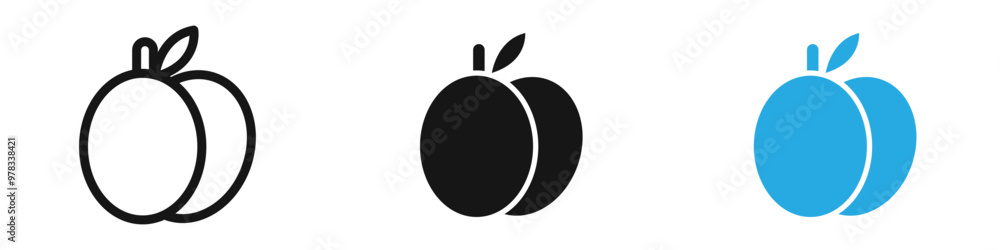 Apricot icon vector Apricot icon vector