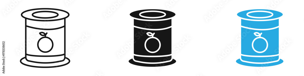 Canned food icon vector Canned food icon vector