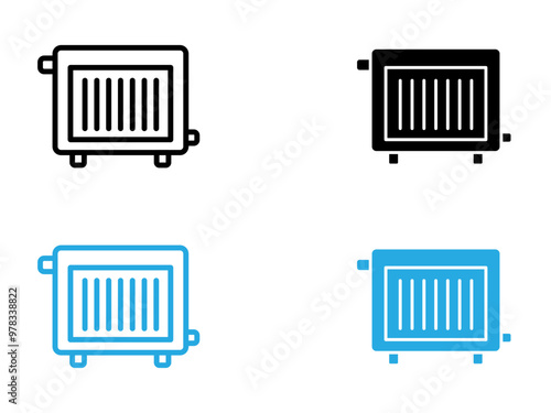 Conditioner heater icon vector