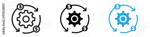 Costs optimization Icon vector