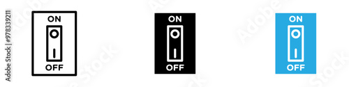 Electric switch icon vector