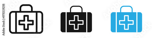 First aid box icon vector