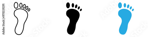 Footprint icon vector