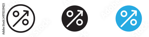high percentage icon vector