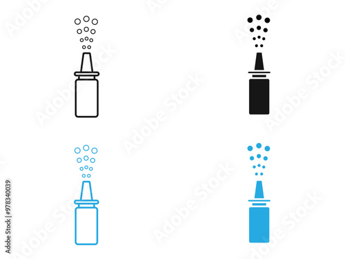 Nasal spray bottle icon vector