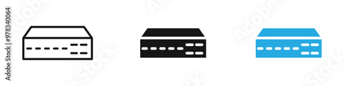 Network switch icon vector