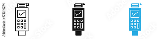 POS system icon vector