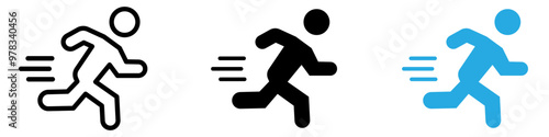 Running icon vector
