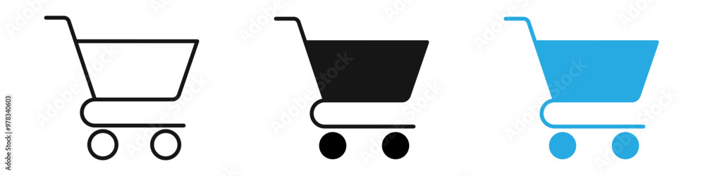 Shopping cart icon vector Shopping cart icon vector