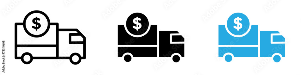 Shipping charges icon vector Shipping charges icon vector