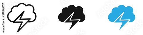 Thunderstorm icon vector