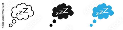 Zzz icon vector
