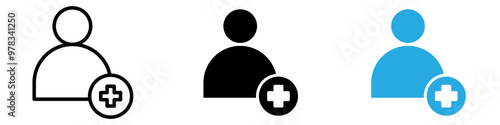 Add a new user icon vector