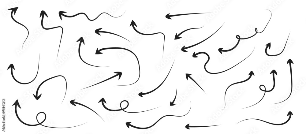 Arrow crayon brush fun kid chalk line stroke. Sketch chalk pencil texture line kid fun arrow icon. Hand drawn grunge crayon brush sketch growth direction element set. Vector illustration Arrow crayon brush fun kid chalk line stroke. Sketch chalk pencil texture line kid fun arrow icon. Hand drawn grunge crayon brush sketch growth direction element set. Vector illustration
