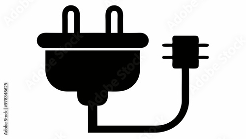  Electric plug icon, Electric plug silhouette. Vector Illustration