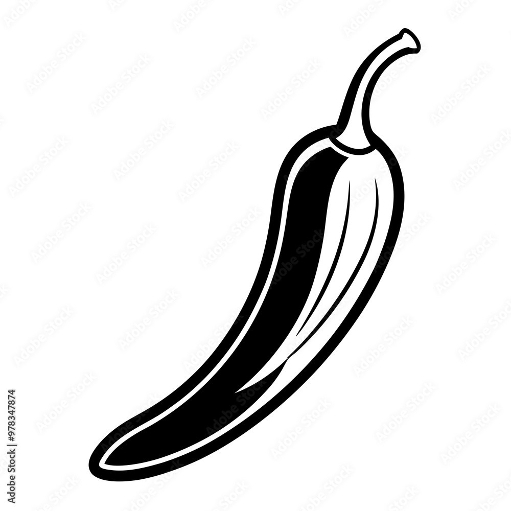 Line art of a pepper vector illustration Line art of a pepper vector illustration