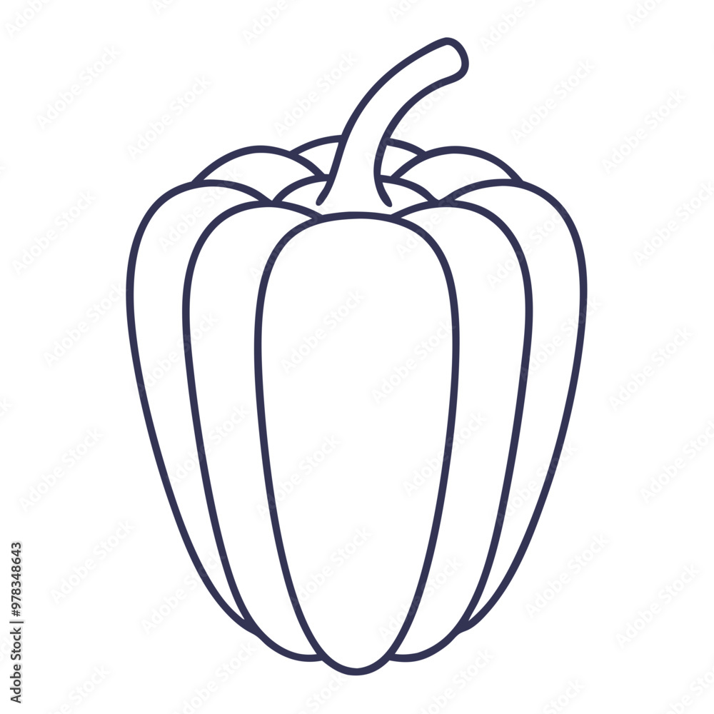Line art of a bell peppers
Line art of a bell peppers