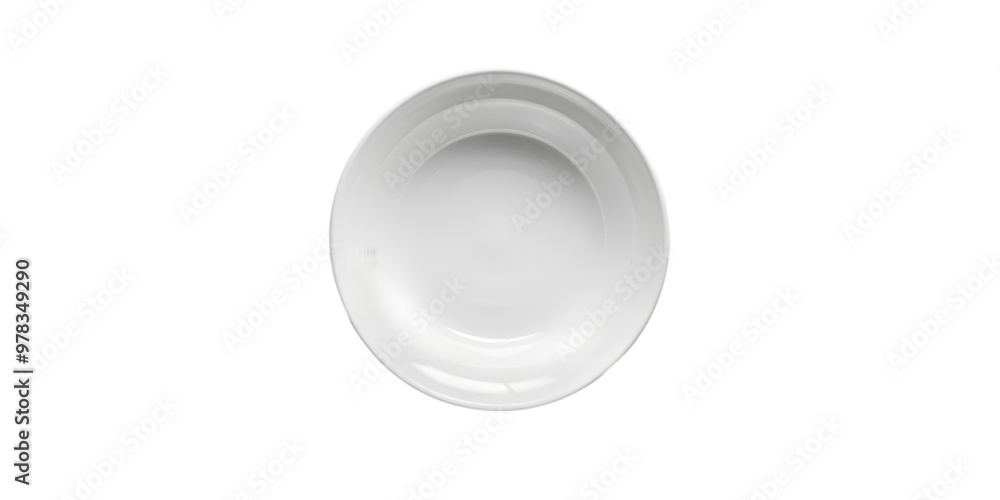 White Porcelain Plate on Transparent Background White Porcelain Plate on Transparent Background