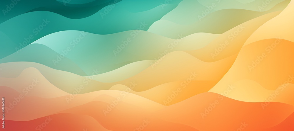 Fototapeta premium Abstract Gradient Background with Wavy Lines