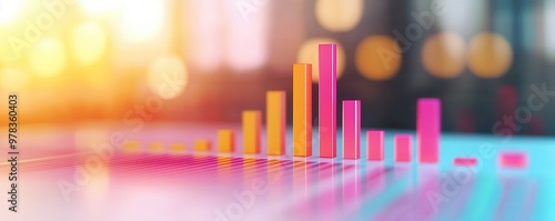 Abstract Bar Graph Showing Business Growth