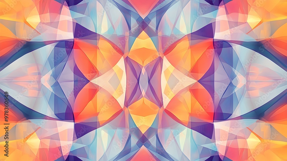 Mesmerizing Abstract Geometric Symmetry Kaleidoscopic Pattern with Looping Angular Shapes Mesmerizing Abstract Geometric Symmetry Kaleidoscopic Pattern with Looping Angular Shapes