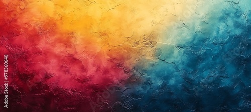 Abstract Textured Background with Red Yellow and Blue Hues