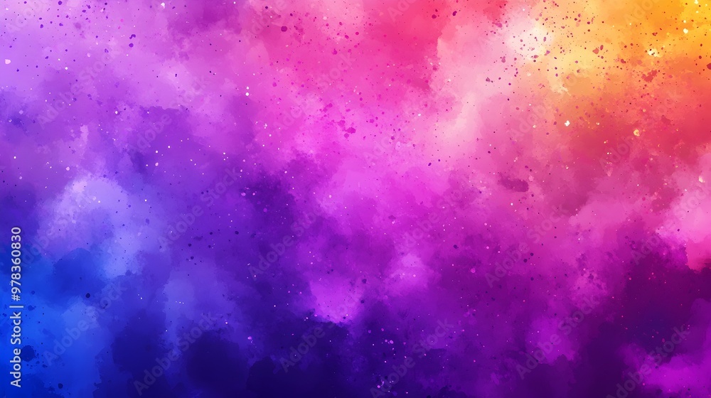 Fototapeta premium Vibrant and Ethereal Watercolor Abstract Background with Dynamic Splatter Effects