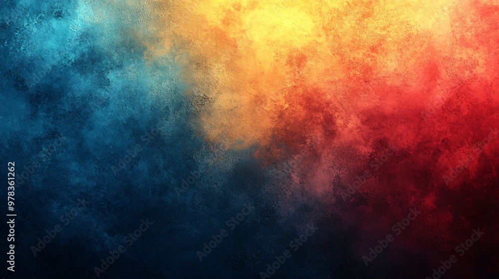 Fototapeta premium Abstract Blue Red Yellow Gradient Background Texture