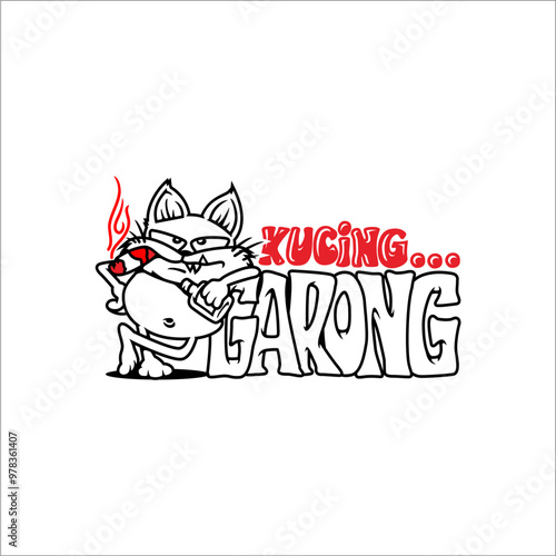 Graffiti Cat thief smoking. This can be used as graphic design