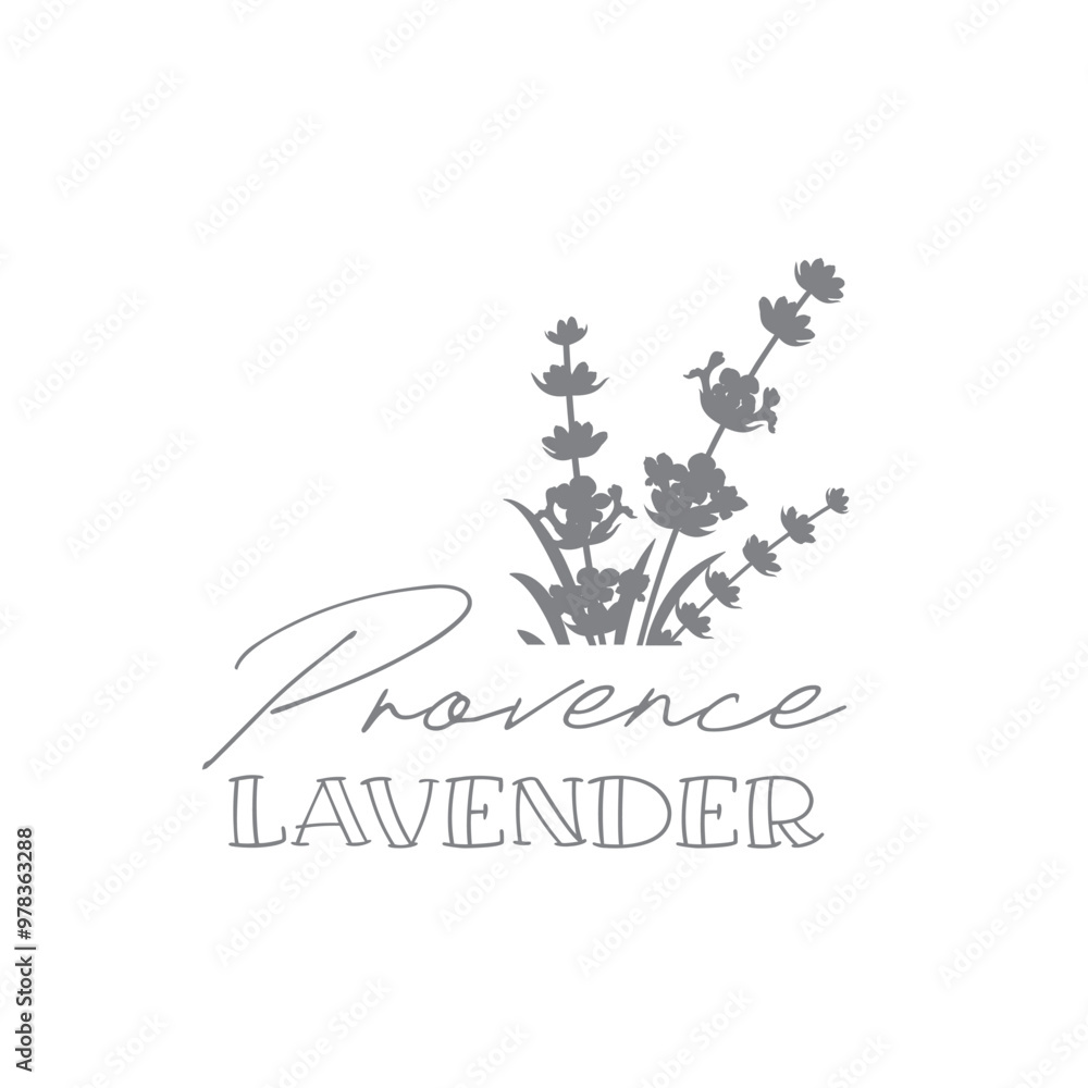 Lavender flower logo design. Elegant floral sumbol Lavender flower logo design. Elegant floral sumbol