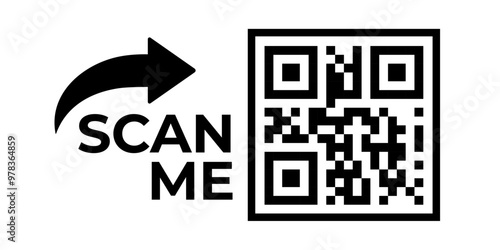 Qr code icon. Scan me vector.