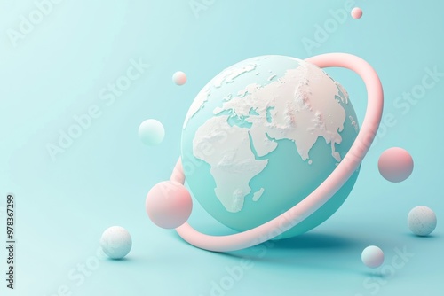 3D render of a stylized pla...