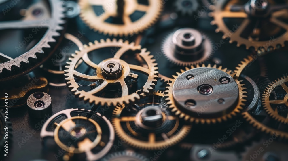 Iricate dismantled mechanical watch with detailed gears and springs on darkbackground, symbolizing precision and complexity in teardown analysis Iricate dismantled mechanical watch with detailed gears and springs on darkbackground, symbolizing precision and complexity in teardown analysis