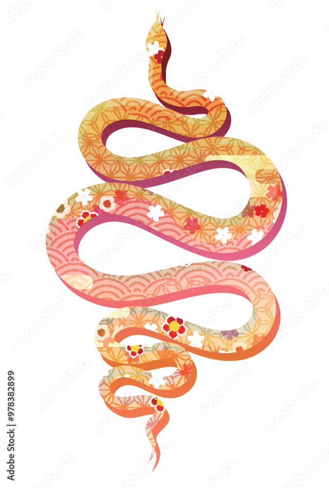 Obraz premium 巳 年賀状 干支 アイコン 