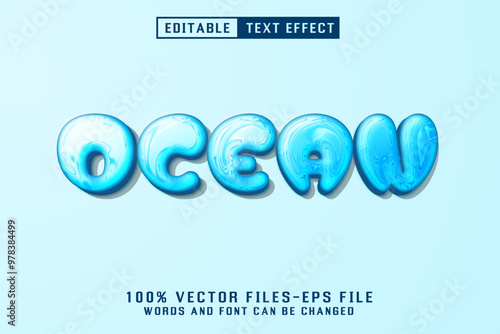 Ocean Editable Text Effect