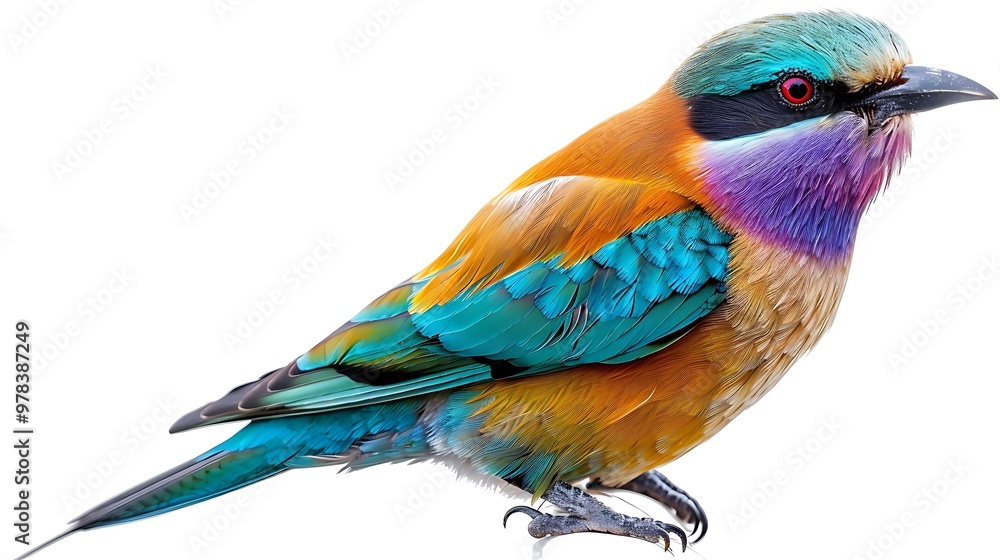 Obraz premium A colorful bird with vibrant plumage, showcasing nature's beauty.