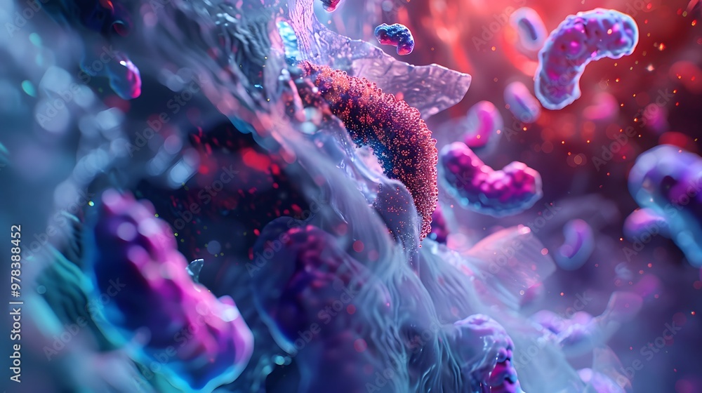 Cells Showing Signs of Illness - 3D Medical Illustration Cells Showing Signs of Illness - 3D Medical Illustration
