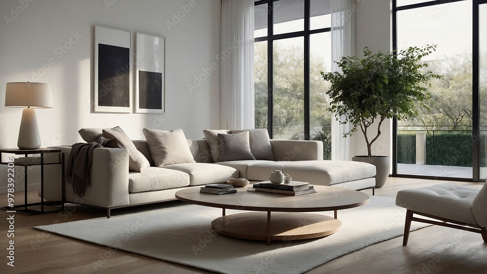 The Modern living room interior The Modern living room interior
