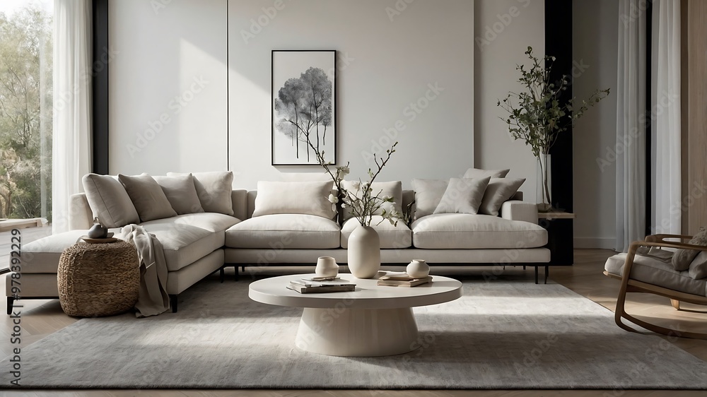 Fototapeta premium The Modern living room interior