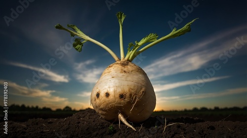 Fresh Potato on the farm photo