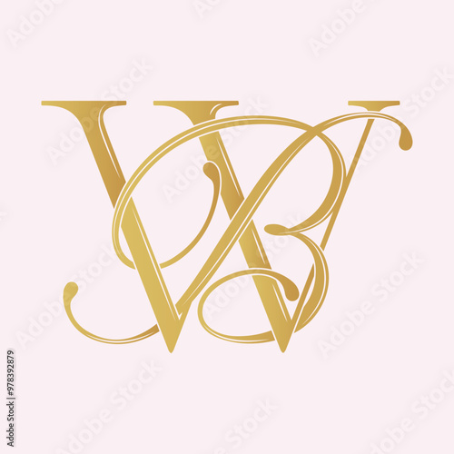 Fotografía BW,WB, logo BW, Letter BW, monogram BW, vector, logo, Wedding Monogram Initials,
